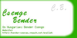 csenge bender business card